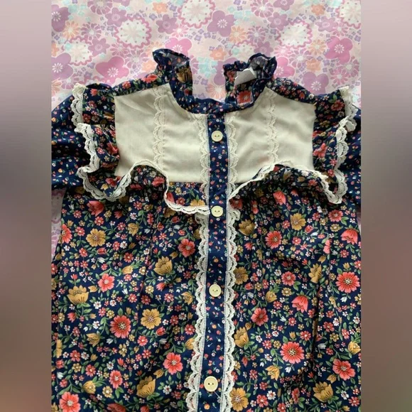 VINTAGE 80s ruffle dress size 6 - Picture 4 of 9